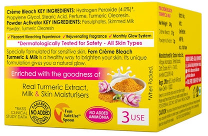 Dabur Fem Face Bleach Turmeric & Milk 24g